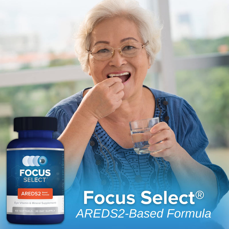 Focus Select AREDS2-Based Eye Vitamin Supplement with Low-Zinc, 180 Count | Lutein and zeaxanthin vision supplement for macular support, doctor-developed, safe for smokers, made in USA, 90-day supply 180 Count (Pack of 1)