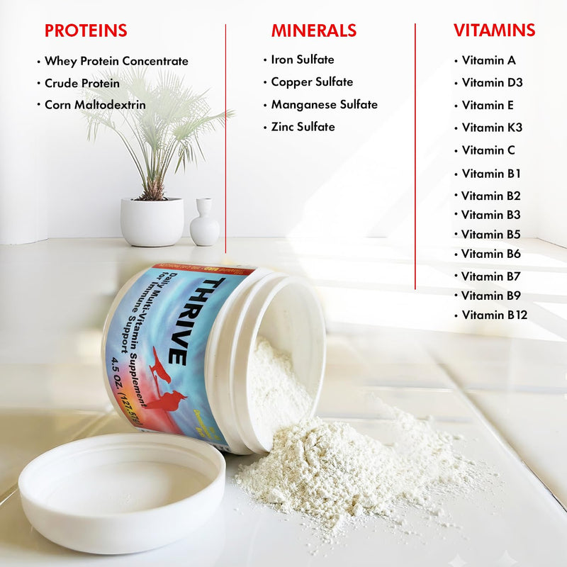 Morning Bird Thrive 4.5 oz – Daily Multi-Vitamin Bird Supplement for Immune & Recovery Support – Ideal for Sick, Injured, or Recovering Birds – Energy & Wellness Formula for Adult Birds