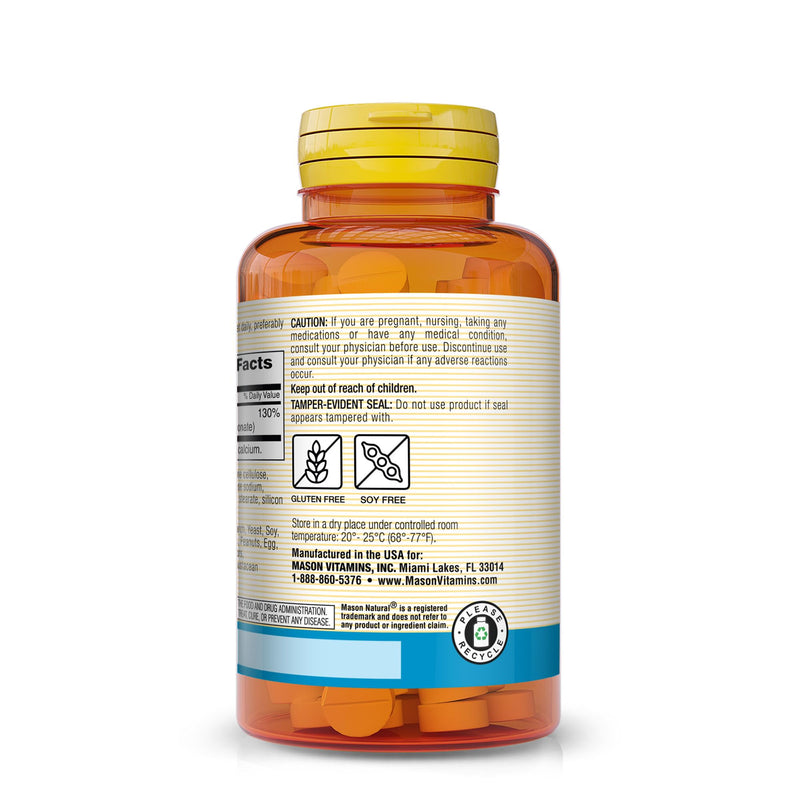 MASON NATURAL Zinc 100mg 100 Tabs 100 Count (Pack of 1)