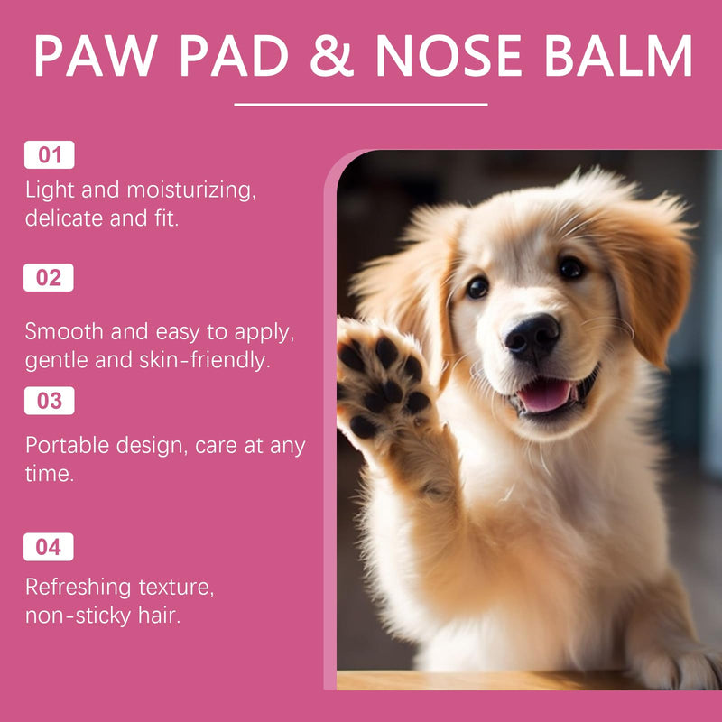 MCStars Dog Paw Balm for Dry Cracked Paws - Lick-Safe Organic Paw Wax with Aloe & Oat Protein - Hot Pavement & Winter Snow Protection - Moisturizer for Dogs & Cats, 1.76Oz (Cream 50g) Paw Cream 50g-Purple
