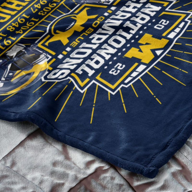 Northwest Michigan Wolverines 2023 National Champions Silk Touch Throw Blanket – 50 x 60 inches – Soft Plush College Football Fan Gear - BeesActive Australia