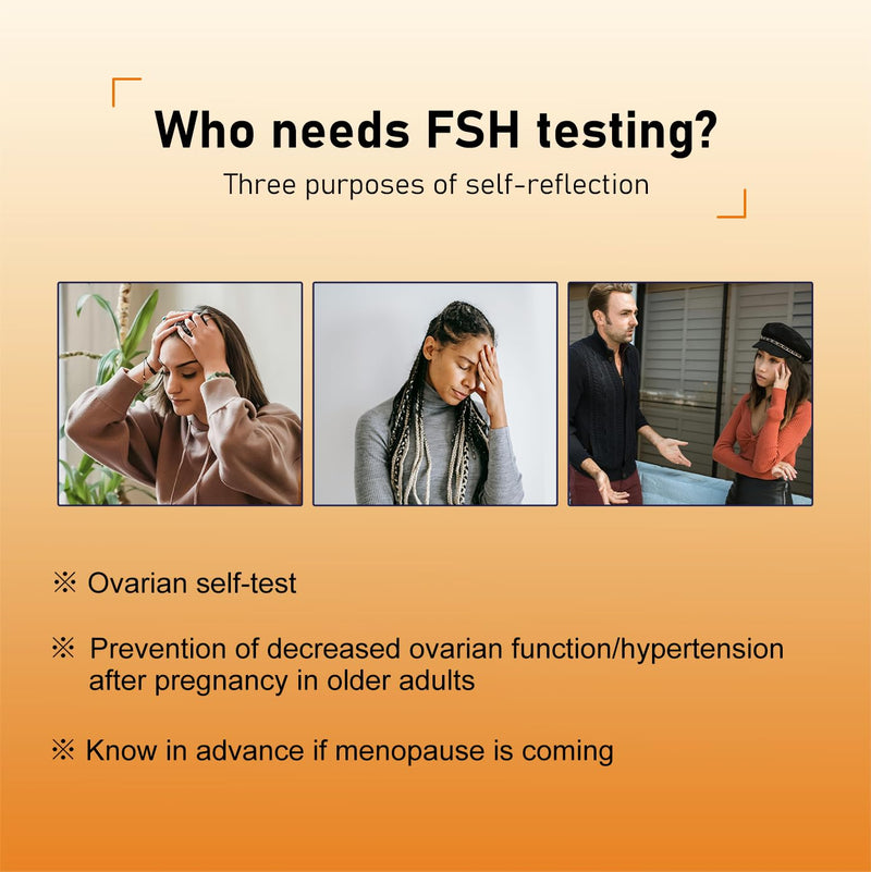 FSH Menopause Test Strips, 10 Test Pack, Menopause Testing Kit, Home Urine FSH Test at Home, Perimenopause Test Hormone Balance for Women