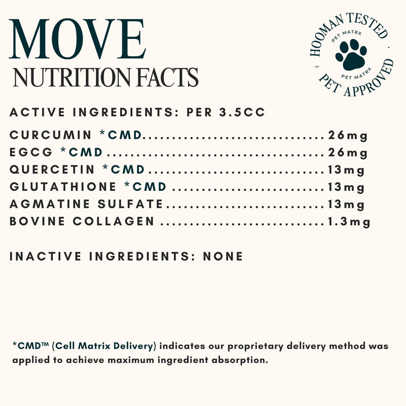 Move Joint Health Dog Supplement with Bovine Collagen - Sooth Pain from Inflammation and Support Dog's Immune System with Antioxidants (Large/X-Large Breed) Large/X-Large Breed