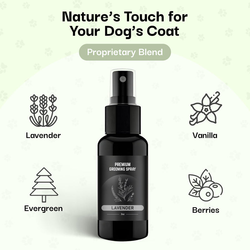 605Products | Premium Lavender Dog Cologne and Odor Eliminator - Long Lasting Dog Perfume Made with Essential Oils - Spray Deodorant for Smelly Dogs, Dog Grooming Spray (Lavender) 2 Fl Oz (Pack of 1) - BeesActive Australia
