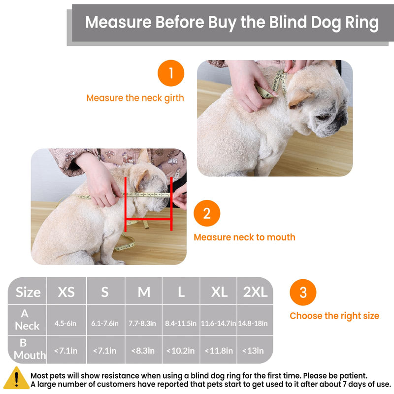 Adjustable Anti-Collision Ring Harness for Blind Pets – Lightweight Guiding Collar for Dogs and Cats with Vision Impairment or Eye Injuries (Black, XL) Black XL (Refer Size Chart) - BeesActive Australia