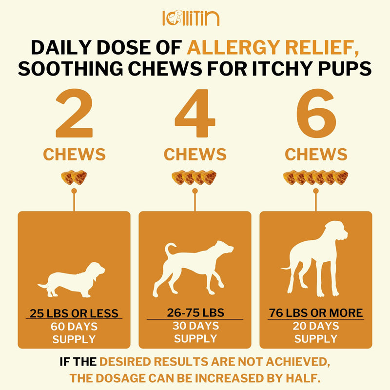Allergy Relief for Dogs - 120 Chews - Seasonal Allergy, Immune Support, Skin and Coat Health - All Natural, Made in USA - BeesActive Australia