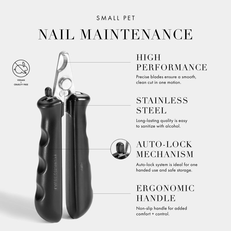 Tweezerman Dog & Cat Pet Nail Clippers, Manual Professional Nail Trimmer for Small Pets