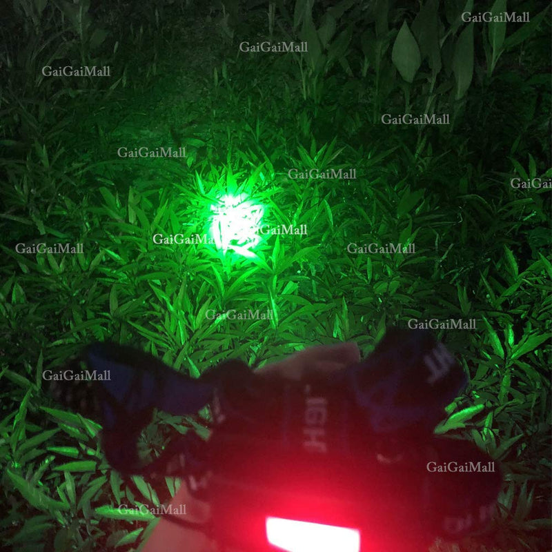 Multicolor Headlamp Flashlight 1000 Lumen Waterproof Zoomable Led Headlight with White Red Green Blue Light