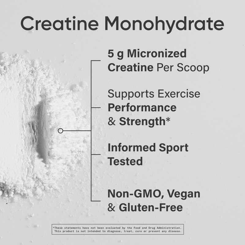 Sports Research Creatine Monohydrate - Gain Lean Muscle, Improve Performance and Strength and Support Workout Recovery* - 5 g Micronized Creatine - 17.46 oz 1.1 Pound (Pack of 1)