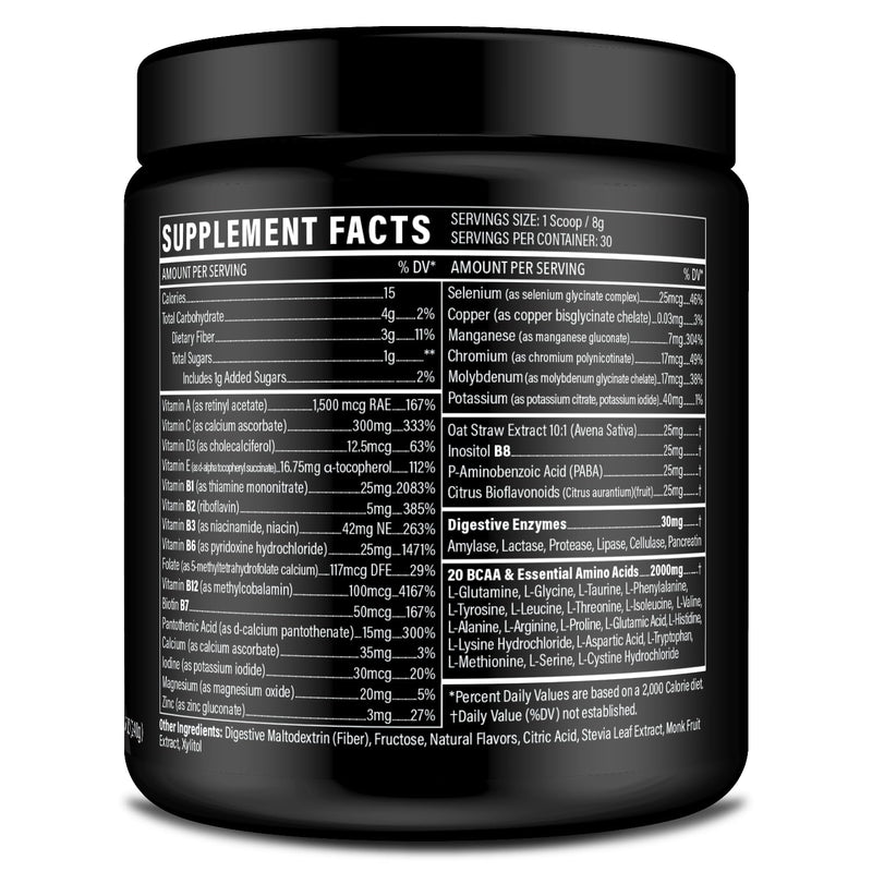 Multivitamin Powder - Keto Drink Mix for Men Women BCAA Amino Acids Won’t Upset Your Stomach - Keto Vegan Multivitamin with Electrolytes Super B Complex Digestive Enzyme (Orange Burst)