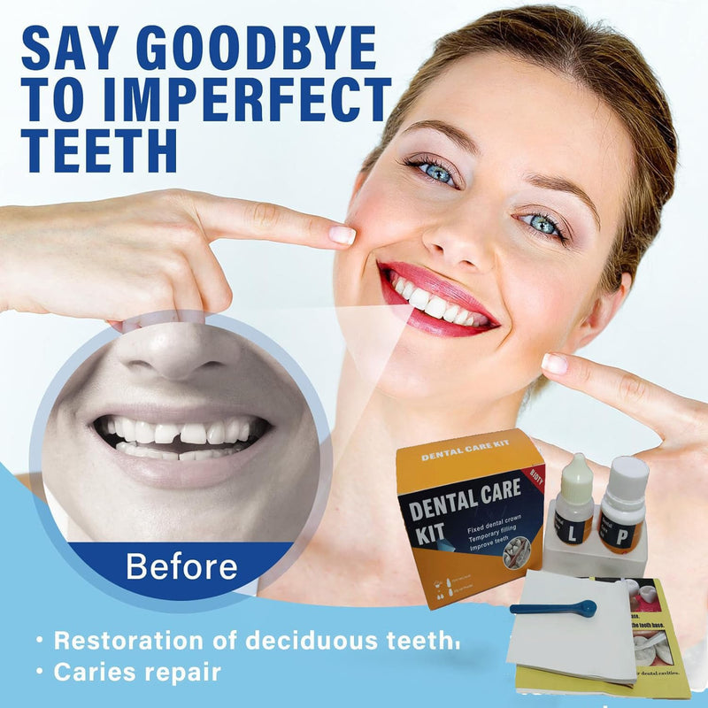 Dental Dental Restoration kit Zinc Oxide Eugenol Cement, Temporary Fixed Crown and Bridge, Tooth Repair Set,Care kit,
