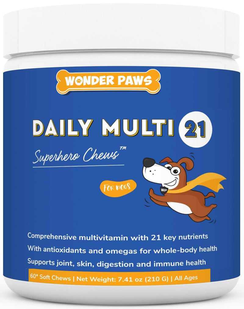 Omega Max Fish Oil Plus Daily Multivitamin Chews - for Dog Joint Health, Skin Moisture, Immune System Support & Daily Wellness - Omega Max 16 Ounces - Multivitamin 60 Chews - PawsPlanet Australia