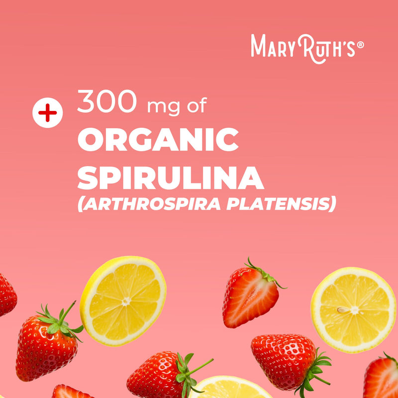 MARYRUTH'S Spirulina Gummies Made with Organic Spirulina, 90 Count, Vegan | Made with Organic Spirulina, Superfood, Antioxidant, Vegan, Non-GMO