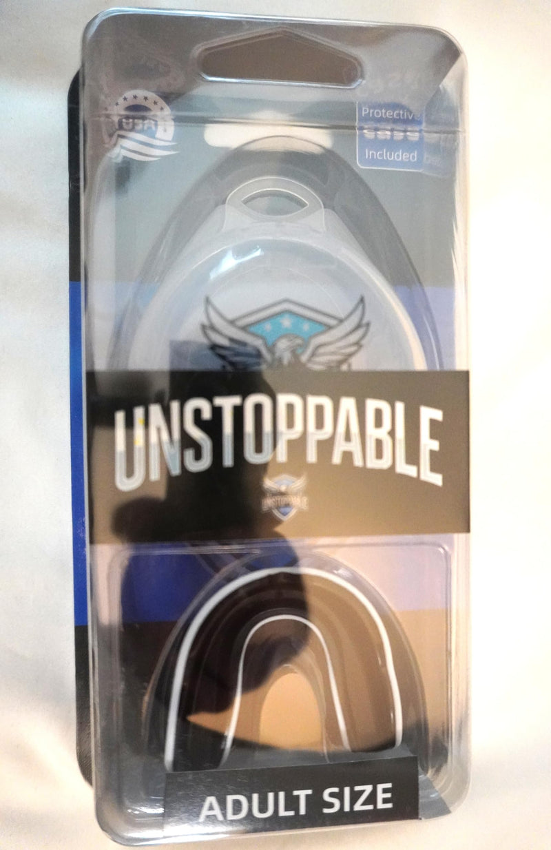 UNSTOPPABLE Mouthguards MG CORE Series - Adult Sports Mouthguard (White Outside/Black Inside) White Outside / Black Inside - BeesActive Australia