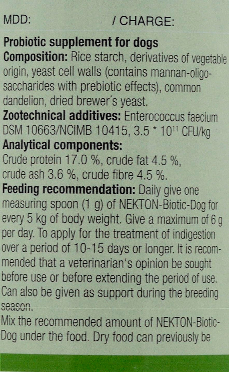 Nekton Biotic-Dog Probiotic Supplement for Dogs 80gm (2.8oz) 80 grams (2.8 ounces) - PawsPlanet Australia