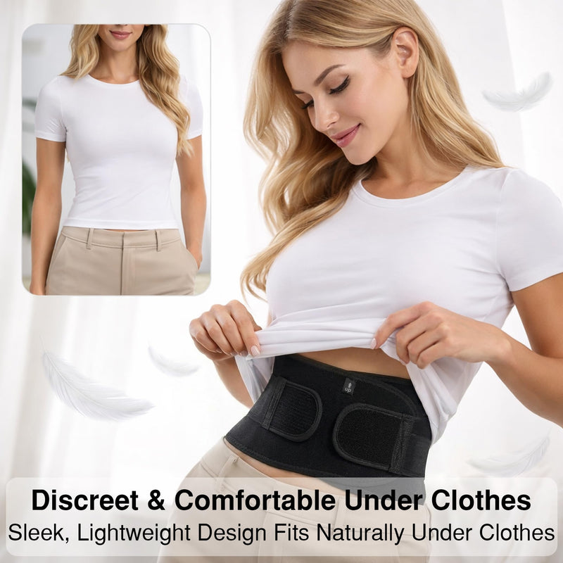 Ultra Breathable Back Brace for Women and Men Lower Back, Lightweight & Thin Back Support Belt, Dual Adjustable Waist Lumbar Support Belt for Sciatica, Herniated Disc, Scoliosis Back Pain Relief M(Waist:35"-43")