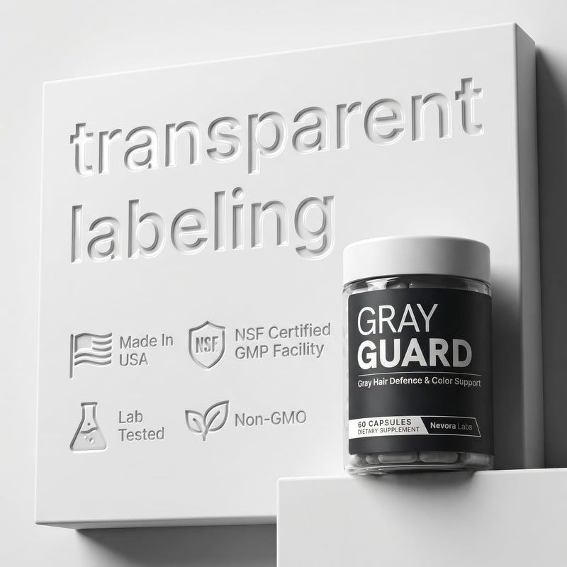 Gray Guard – Anti Grey Hair Supplements with Catalase – Support for Gray Hair & Melanin Haircare – Natural Pigment Restoration Formula for Men & Women – 60 Capsules