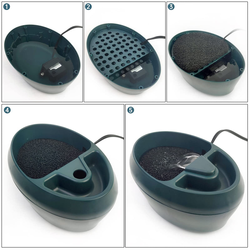Reptile Drinking Water Fountain Chameleon Accessories Automatic Circulation System with Trough, Bearded Dragon Cage Accessories Reptiles Habitat Waterfall for Snake/Lizard/Chameleon/Turtle - BeesActive Australia
