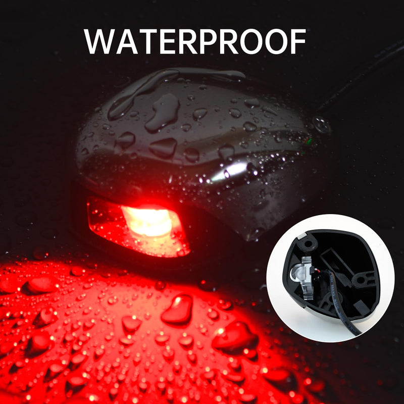 Pontoon Navigation Lights,Bow Lights for Boats LED;Boat Navigation Lights 1NM Red and Green 112.5 Degree Standard,Waterproof for Marine,Yacht - BeesActive Australia
