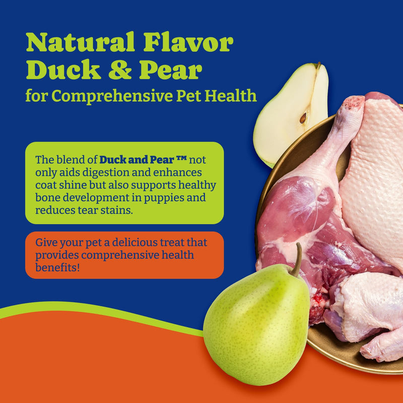 Dog Multivitamin Chewable Supplement - Dog Vitamins and Supplements - 180 Soft Chews, Duck & Pear Flavor - Joint, Skin & Coat Care - Vitamins A, B, C, D, E Dog Multivitamin Chews