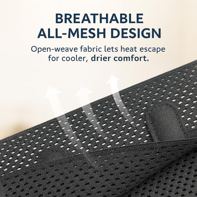 Breathable Mesh Back Brace for Lower Back Pain Relief, Adjustable Lower Back Brace with Flexible Stays, Thin & Elastic Back Support for Women & Men, Ideal for Work, Workouts (Fits Waist 31.1"-53.15") L/XL(Waist 42.52"-53.15") - BeesActive Australia