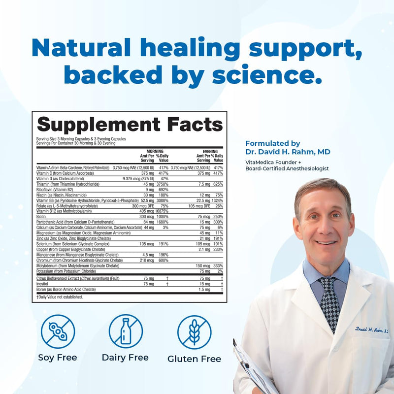 VitaMedica Clinical Support Formula - Surgery Recovery Vitamins | Supports Wound Healing & Bruising, Pre & Post-Op Surgery Essential, Injury Recovery Multivitamin Supplement