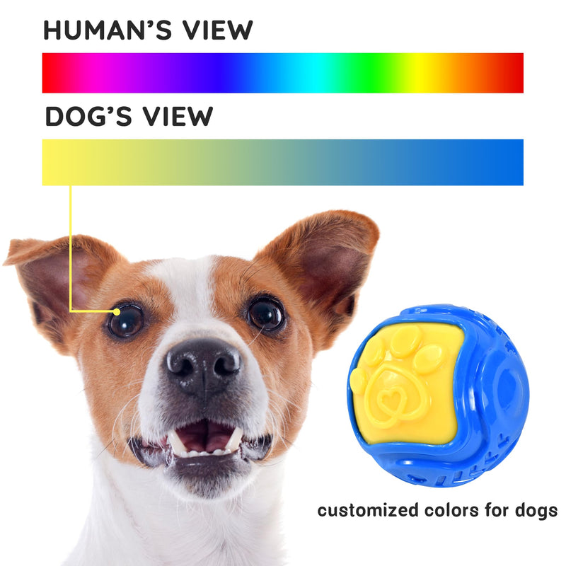 Dog Balls, Squeaky Balls for Dogs 3” Interactive Chew Toy for Aggressive Chewers Puppy Ball Toys Relieves Anxiety and Clean Teeth, BPA Free Non-Toxic Dog Toys for Large and Small Dogs - BeesActive Australia