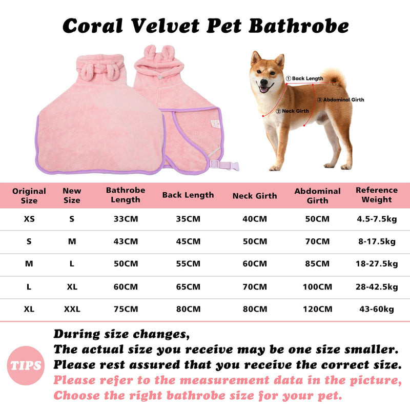 WUFANC dog bathrobe, super absorbent, quick-drying, adjustable shrink straps ensures a comfortable fit of the dog bathrobe, for large, medium and small dogs (XL) XL 1.0 - BeesActive Australia