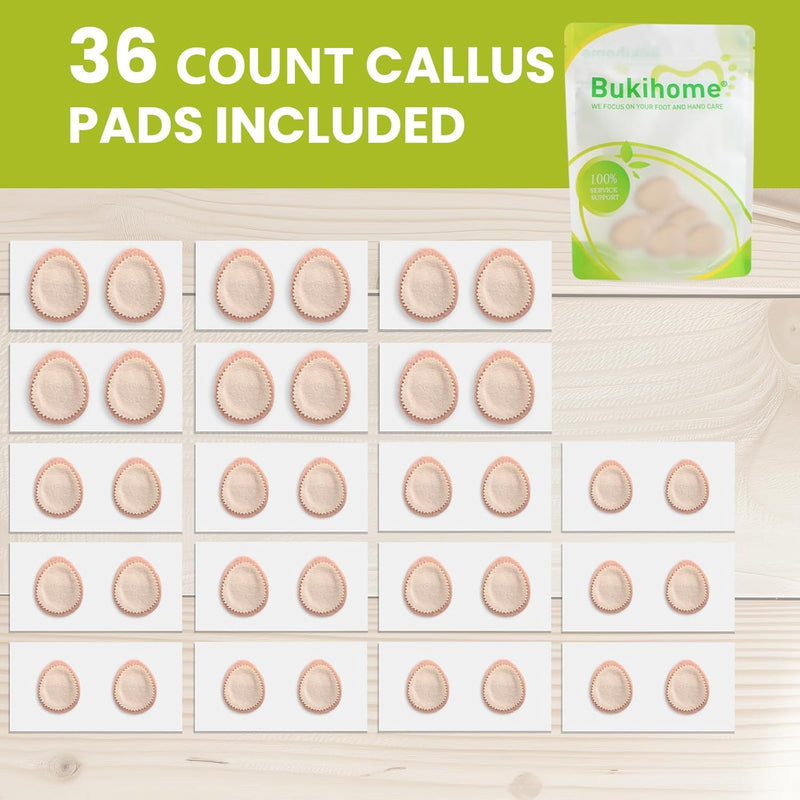 Bukihome Extra Thick Callus Remover,Felt Callus Pads,Protect Calluses from Rubbing on Shoes，Reduce Foot and Heel Pain，Self-Stick Pedi Cushions，Pack of 36,Multi-Size 36 Count (Pack of 1) - BeesActive Australia