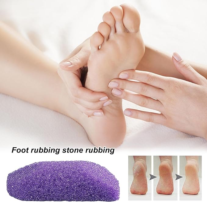 Foot Stone Scrubber | Foot Exfoliator Scrubber - Pedicure Tool Foot File 2 Sided Foot Exfoliator Scrubber For Dry Dead Skin Rebornsun - BeesActive Australia