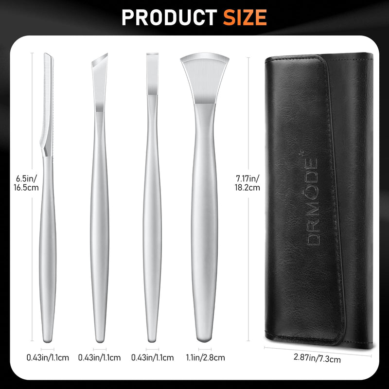 Professional Pedicure Tools for Feet, 4PCS Pedicure Knife Sets, Ingrown Toenail Removal Kit, Stainless Steel Corn Removers, Foot Scraper, Callus Shaver, Calloused Feet Remover Tool