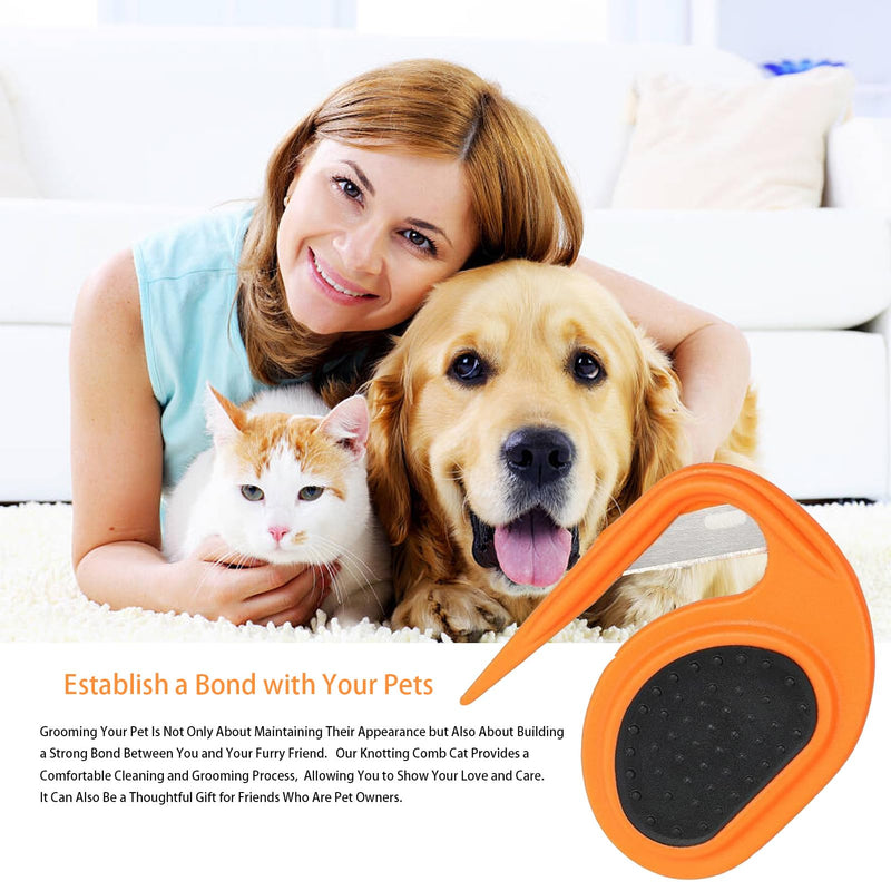 2Pcs Knotting Comb for Cats, Pet Knotting Comb Knotting Comb for Dog Pet Hair Removal Tool Cat Dog Grooming Comb Knot Remover Cat Knotting Comb, Pet Knotting Comb for Medium to Long Hairs - BeesActive Australia