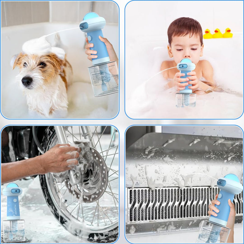 Electric Dog Shampoo Dispenser, Automatic Dog Soap Dispenser, Shampoo Frother Dog Grooming with Brush for Dog and Cat Bathing, Shampoo Foamer for Pet Bathing, Bathroom, Kitchen Sink, Toilet Cleaning - BeesActive Australia