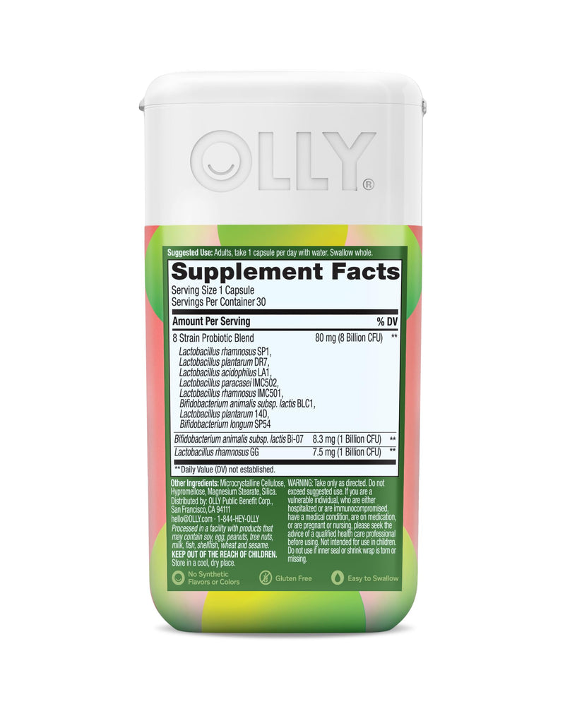 OLLY Big 10 Probiotic, Supports a Healthy Gut Microbiome,* 10 Billion CFUs, 30 Day Supply - 30 Count - BeesActive Australia