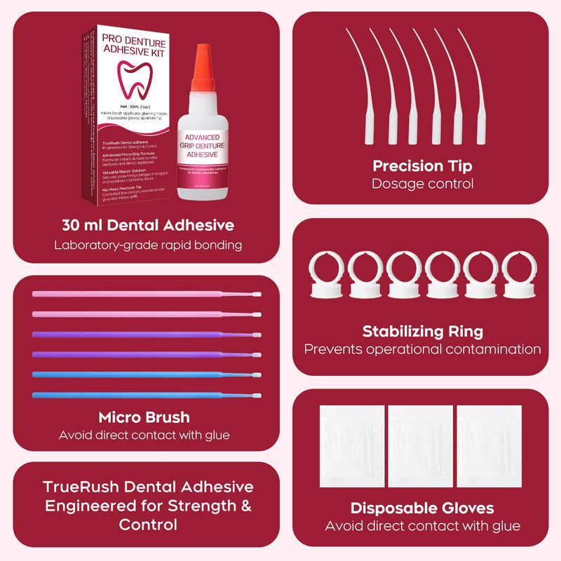 Dental Lab Instant Bonding Dental Glue for Dentures & Lab Tools - Fast-Setting in 15-60 Sec | Crack Repair & Gap Filling | Long-Lasting Hold (Days to Weeks) – 1oz - BeesActive Australia