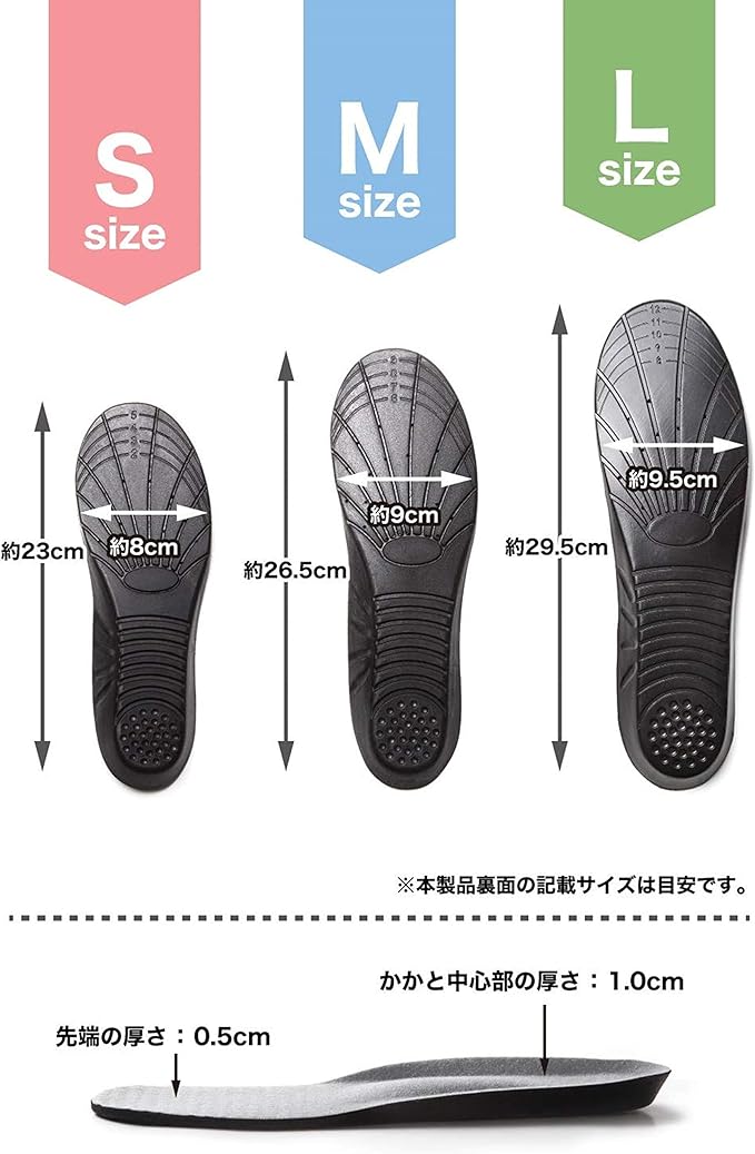 O.M.C. Tokyo Insole, with Ergonomic Impact Absorption, black - BeesActive Australia
