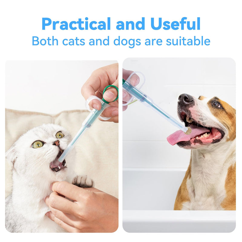 Tablet dispenser for cats, 2 pieces, reusable tablet feeder, pet pusher syringe, tablet dispenser cat, pet medication syringe, nursing pusher shooter for small pets - BeesActive Australia