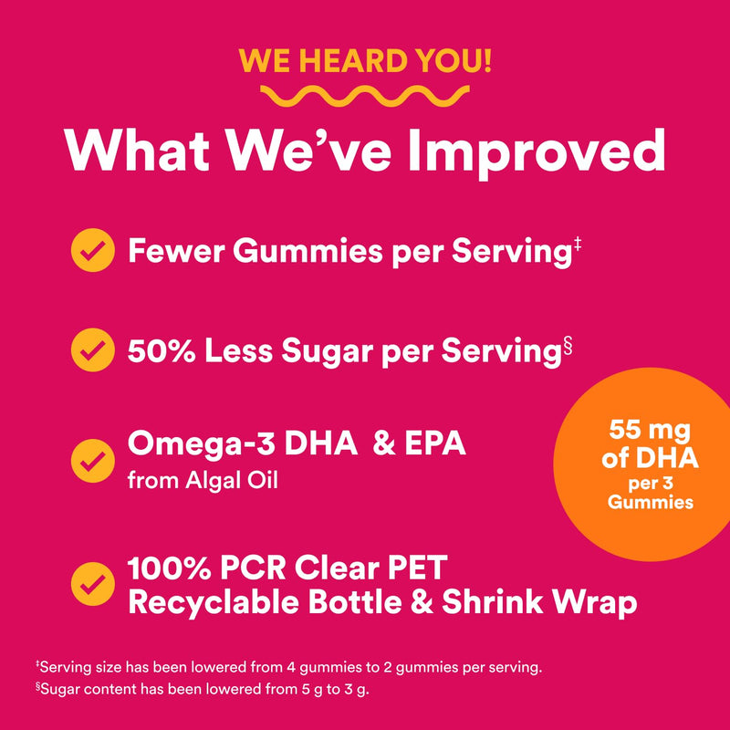 SmartyPants Women's Multivitamin Gummies - Improved Formula: Omega 3 (DHA/EPA), Methylfolate, CoQ10, Vitamin D3, C, Vitamin B12, B6, A, K & Zinc, Inositol, Gluten Free, 90 Count (30 Day Supply) New Formula 90 Count (Pack of 1)