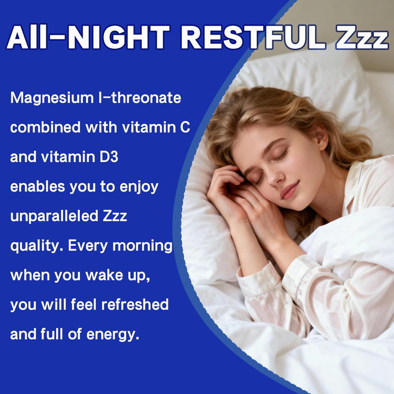 Magnesium L-threonate Supplement，Magnesium Threonate with Vitamin C &D3 | 2000mg High-Absorption Max Potency,Support Clarity,Zzz &Immune,Non-GMO & Gluten Free,120 Capsules (Pack of 1)
