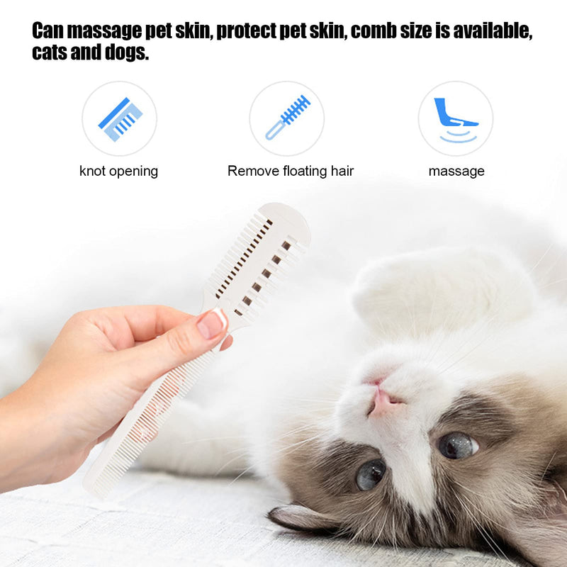 Horoper Dog Cat Hair Trimmer Pet Hair Trimmer Comb Grooming Razor Thinning Dog Cat Floating Hair Remover with 5 Blades - BeesActive Australia