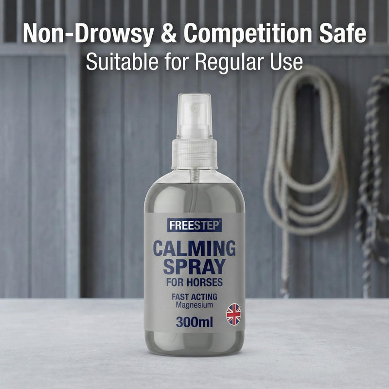 Calming Spray for Horses – Fast-Acting Horse Calmer with Magnesium for Anxiety, Stress & Spooking | Natural Focus & Relaxation Support | Non-Drowsy & Competition Safe | Instant Calming 300 ml (Pack of 1)
