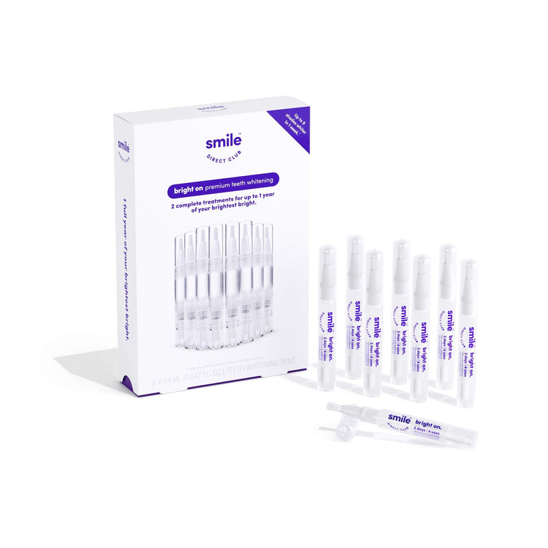 SmileDirectClub Teeth Whitening Kit - 8 1.4ml Gel Pens - Professional Strength Hydrogen Peroxide - Pain Free and Enamel Safe - Up to 9 Shades Whiter in 1 Week 1 Count (Pack of 1) - BeesActive Australia