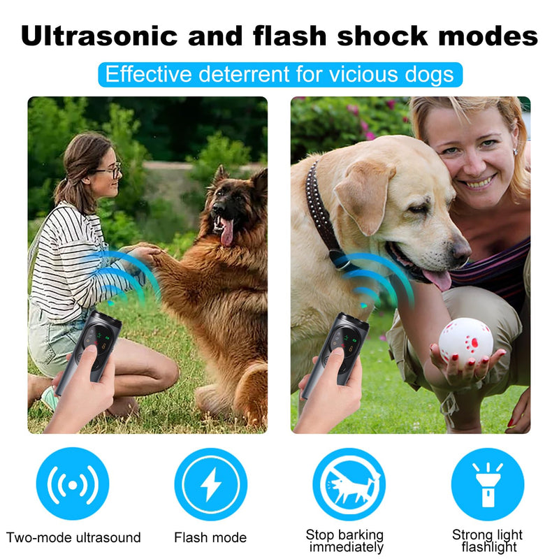 AICase Anti Barking Device,Dog Barking Control Devices,Rechargeable Ultrasonic Dog Bark Deterrent up to 16.4 Ft Effective Control Range Safe for Human & Dogs Portable Indoor & Outdoor