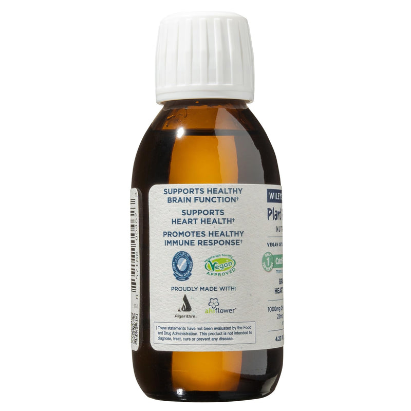 Wiley's Finest CatchFree Omega, Vegan & Plant-Powered, 4.23 oz | Brain and Heart Support, Omega-3 Liquid Support, Plant-Based Algae Oil, Includes Vitamins K2 and D3, Tropical Mango Flavored