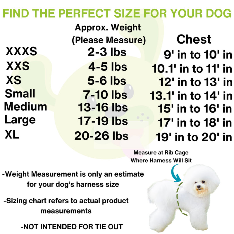 EcoBark Pink XXXS Dog Harness, Soft Mesh No Pull Mini Body Halter for Toy Breeds up to 10in, Escape Proof, Recycled Straps, Adjustable, Teacup Dog Harness Vest Under 5lbs XXXS- 2 to 3 lbs- Chest up to 10 in (Pack of 1) - BeesActive Australia