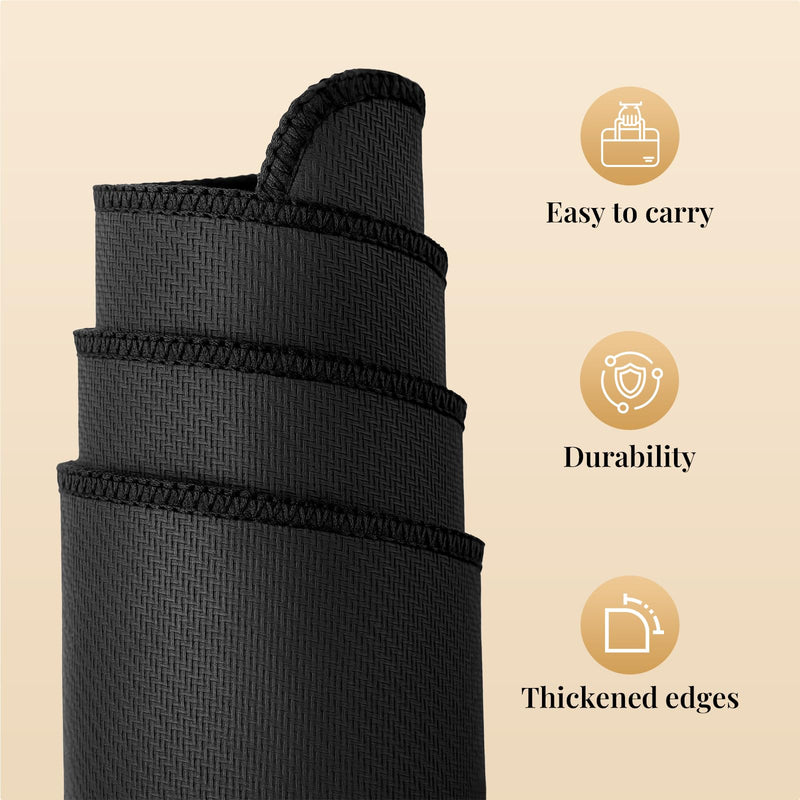 Grounding Mat with 100K Ohmresistor, The Globe Pad for Feet Earth Ground Therapy Improved Sleep Reduced Pain,Earth Grounded Pads Healthy Mats with Grounding Wire Magnetic Therapy Mat (Black) Black - BeesActive Australia