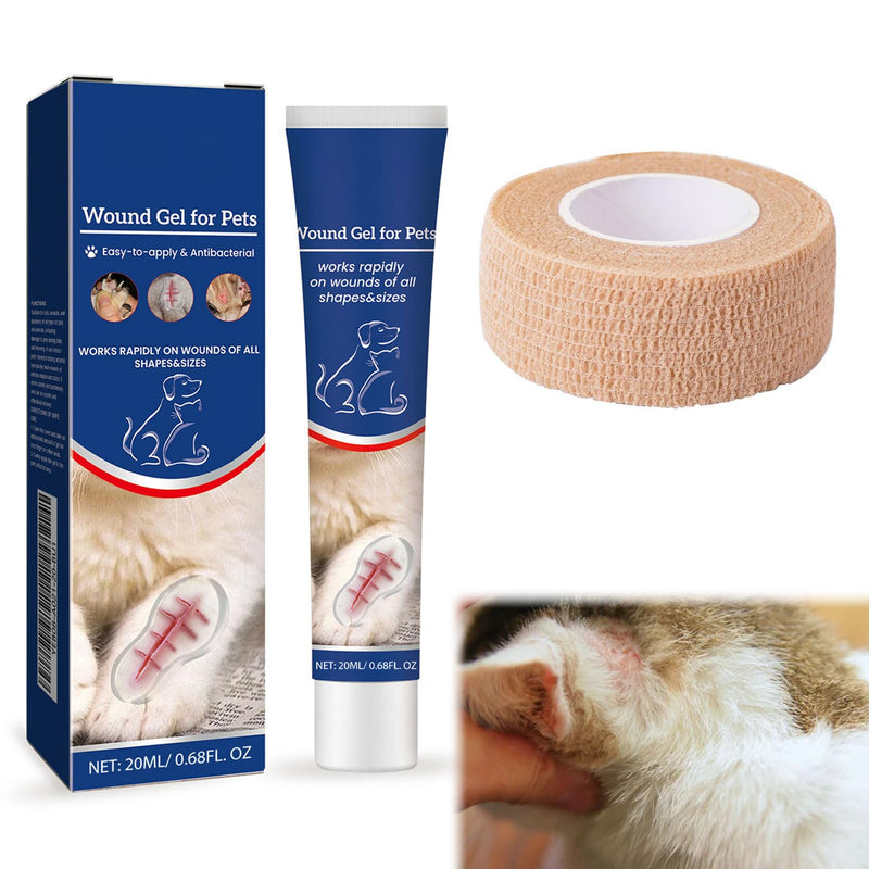Comioke Pet Wound Care Gel, Pet Liquid Bandage,Dog Cat Gel Bandage Plasters,Pet Waterproof Protective Wound Healing Gel,Liquid-Bandage for Pet Wound Care Cream,Dog Cat Wound Healing Gel,Bandage Tape