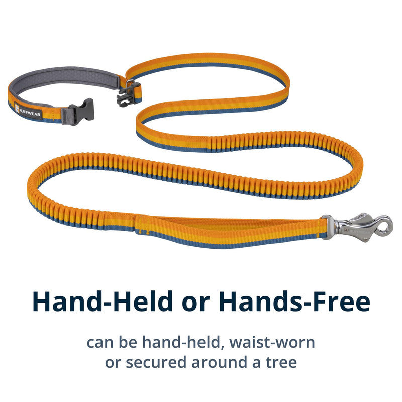 Ruffwear, Roamer Bungee Dog Leash for Running, Biking or Hiking, Can be Used Hand-Held or Hands-Free, Yellow Snow, 7.3'-11' 7.3'-11'