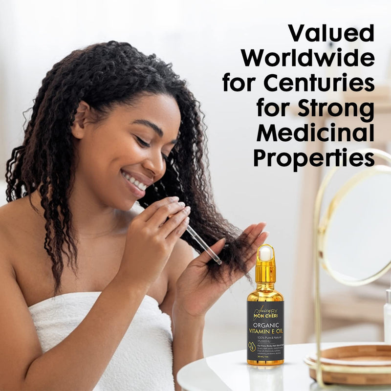 Pure Organic Vitamin E Oil - 1oz Dropper | Soften, Fade Dark Spots & Redness, Scars, stretch marks Improve Texture - BeesActive Australia