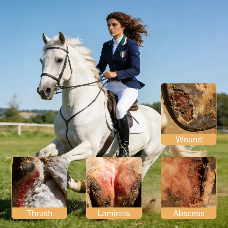 Ecliptica 12 Pack Horse Hoof Tape, Hoof Abscess Pads Wrap for Horse, Breathable Hoof Tape Hoof Packing for Hoof Laminitis Abscess Relief & Wound Management Additional Protection for Horse Hoove 12 Pcs Horse Hoof Tape